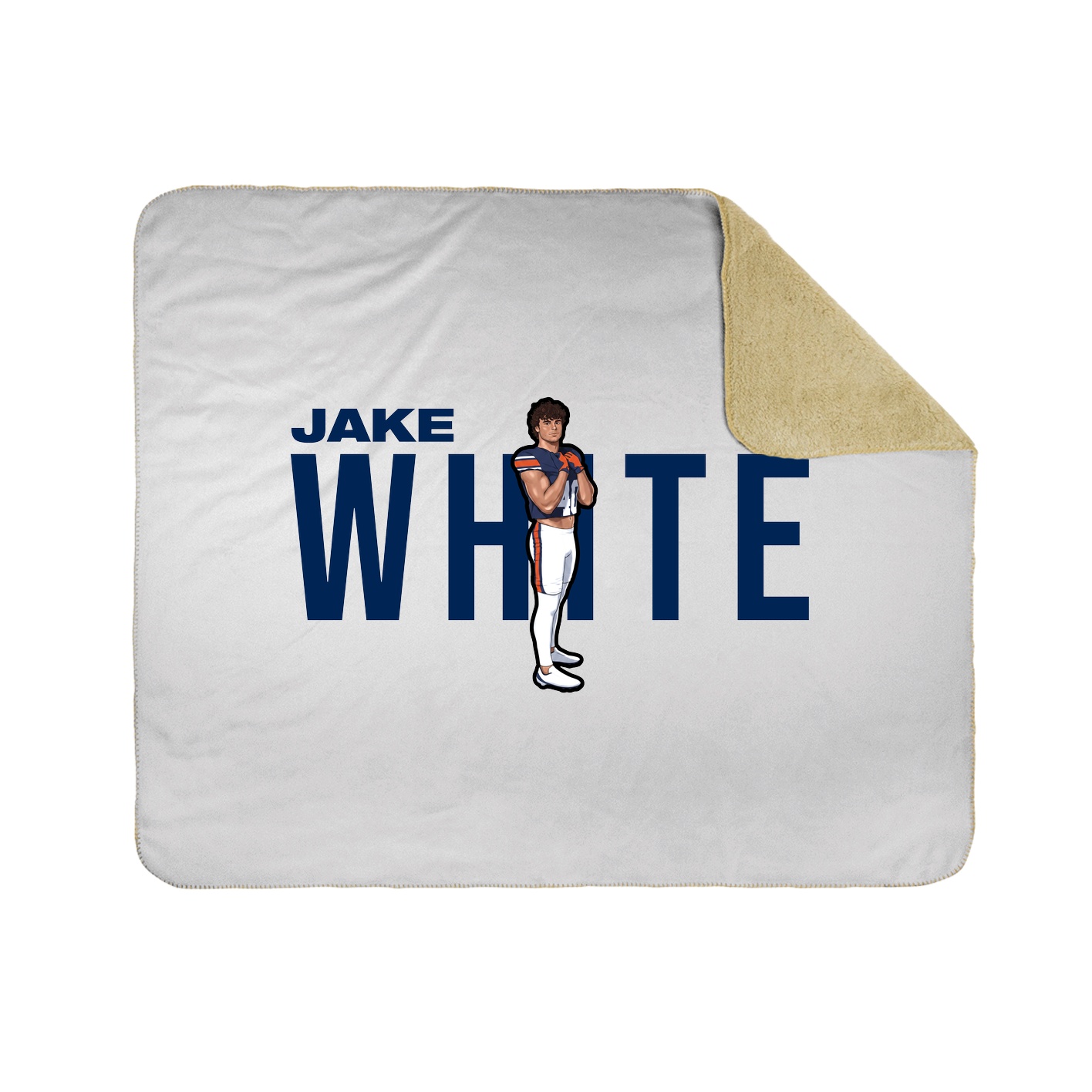 Throw Blanket — Player Name in White