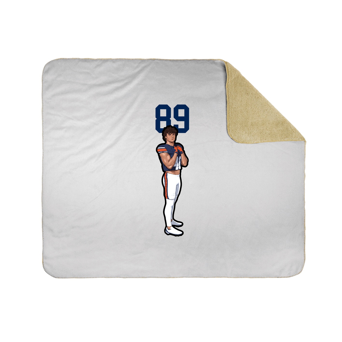Throw Blanket — Number Top in White