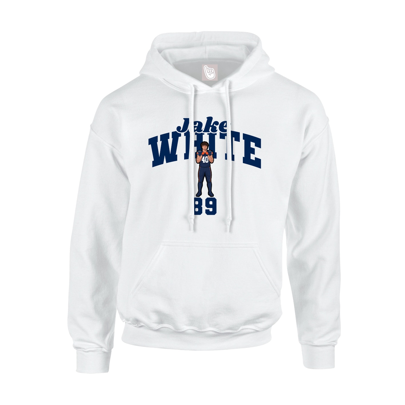 Youth Hoodie — Signature Arch in White