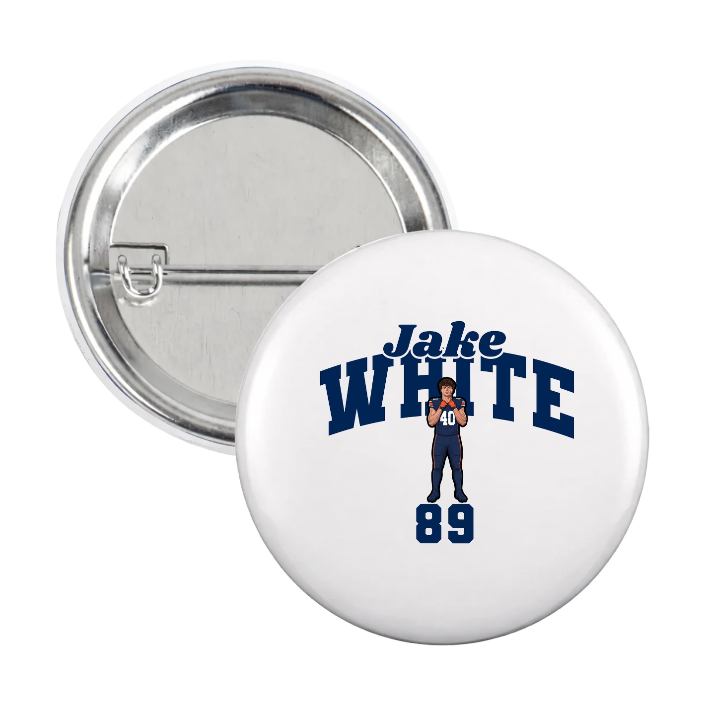 Game Day Button — Signature Arch in White