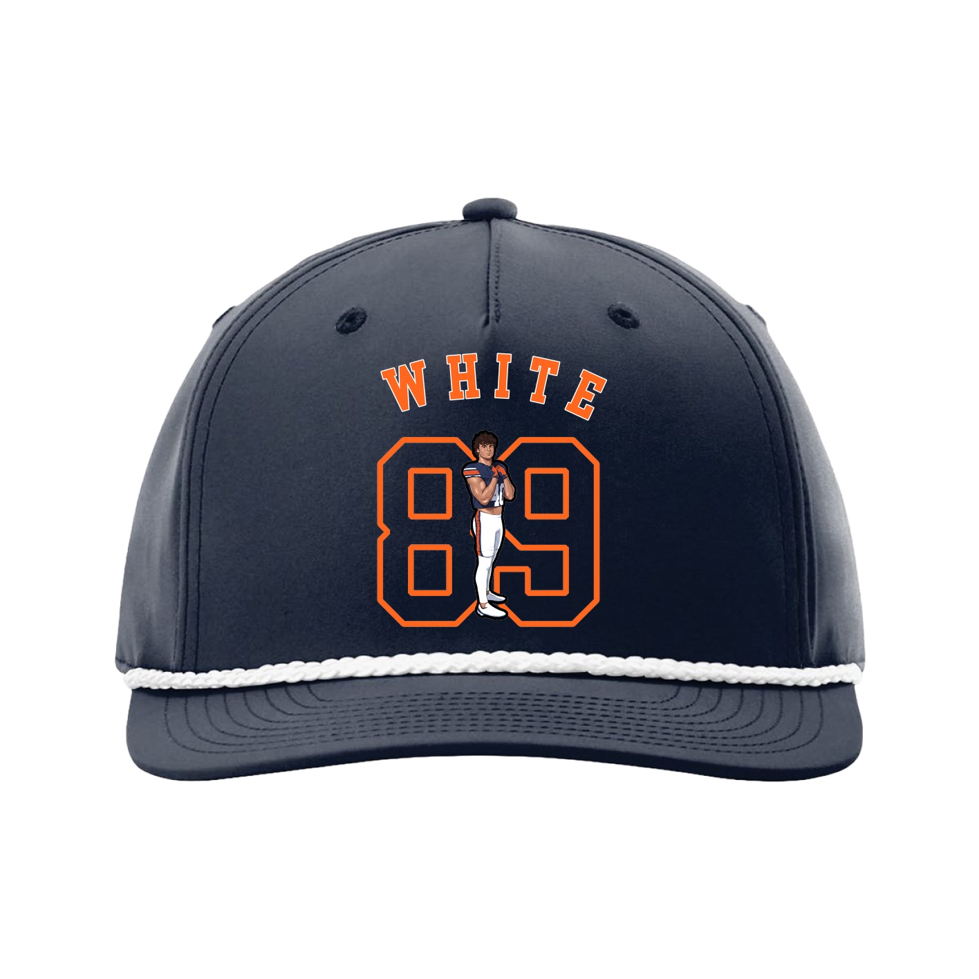 Five-Panel Classic Rope Cap — Shirsey Arch in Navy