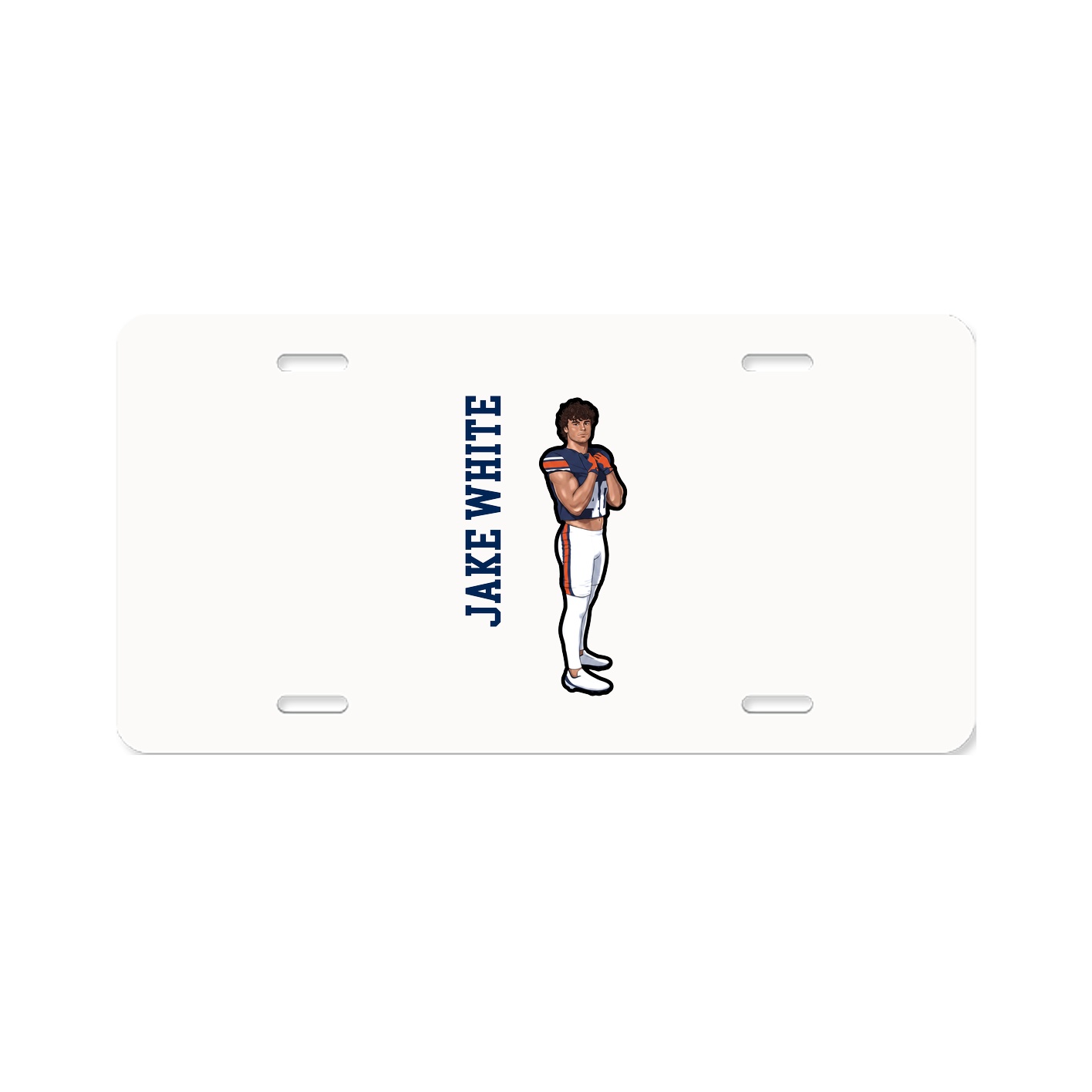 License Plate — Name Vertical in Classic