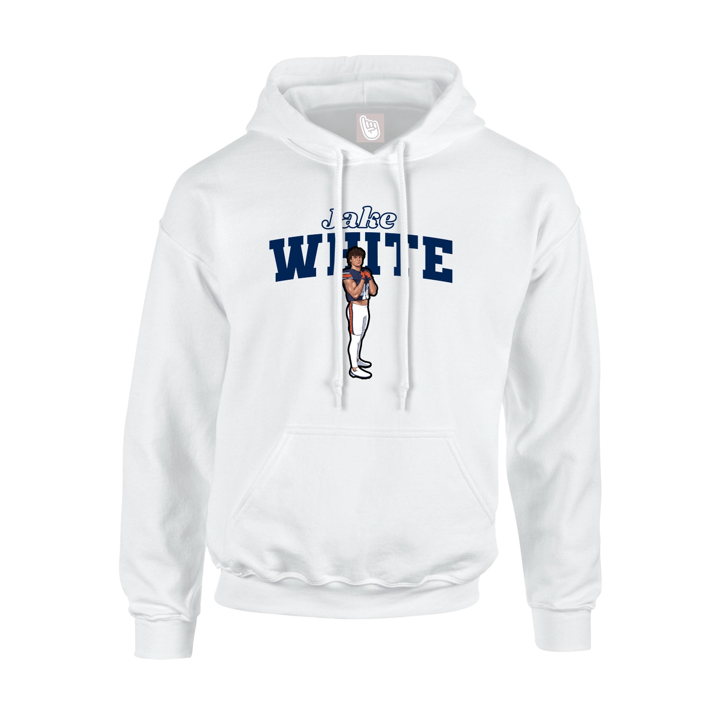Hoodie — Name Arch in White