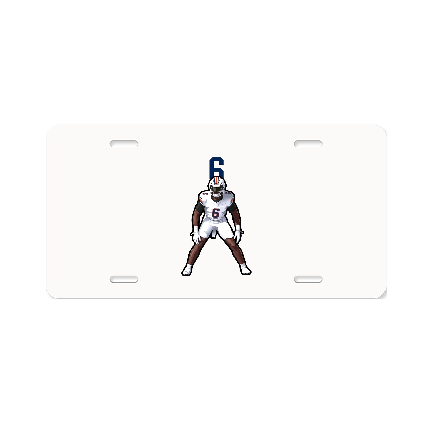 License Plate — Number Top in Classic