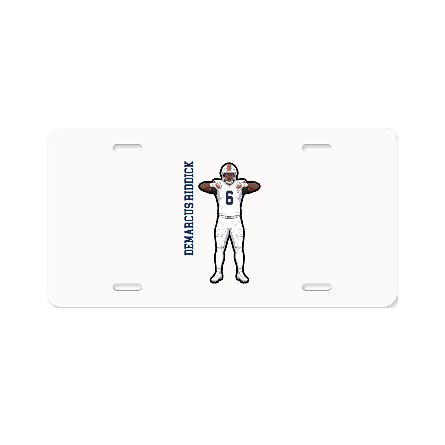 License Plate — Name Vertical in Classic