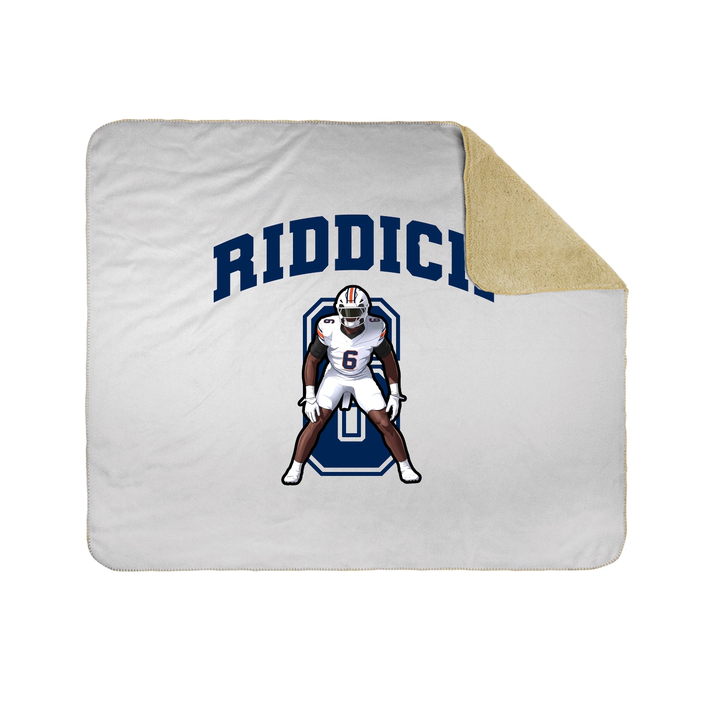 Throw Blanket — Number in White