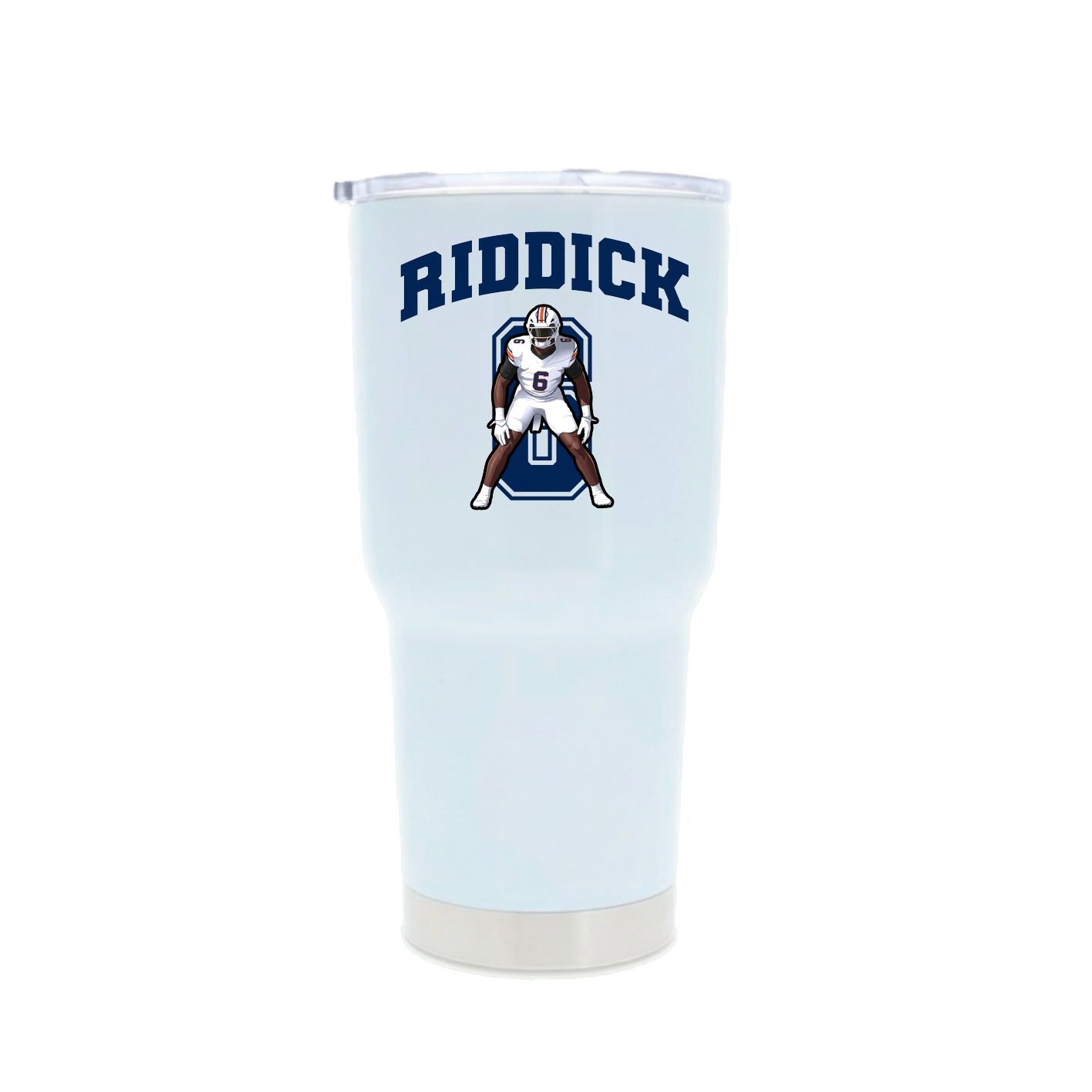 30oz Stainless Steel Tumbler — Number in White