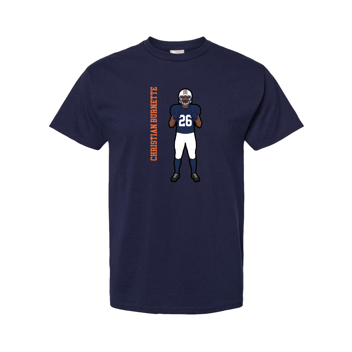 Youth Tee — Name Vertical in Navy