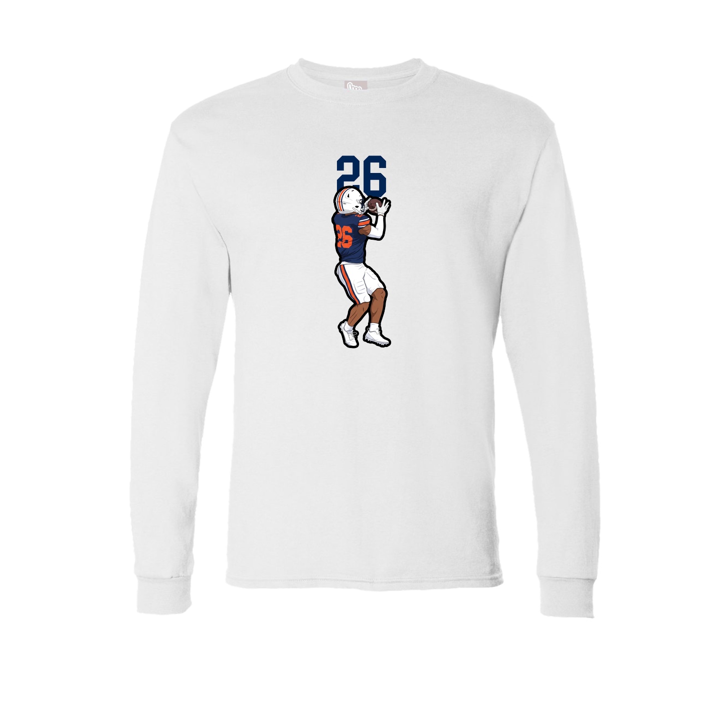 Long Sleeve Tee — Number Top in White