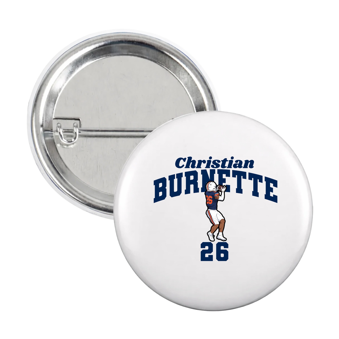 Game Day Button — Signature Arch in White