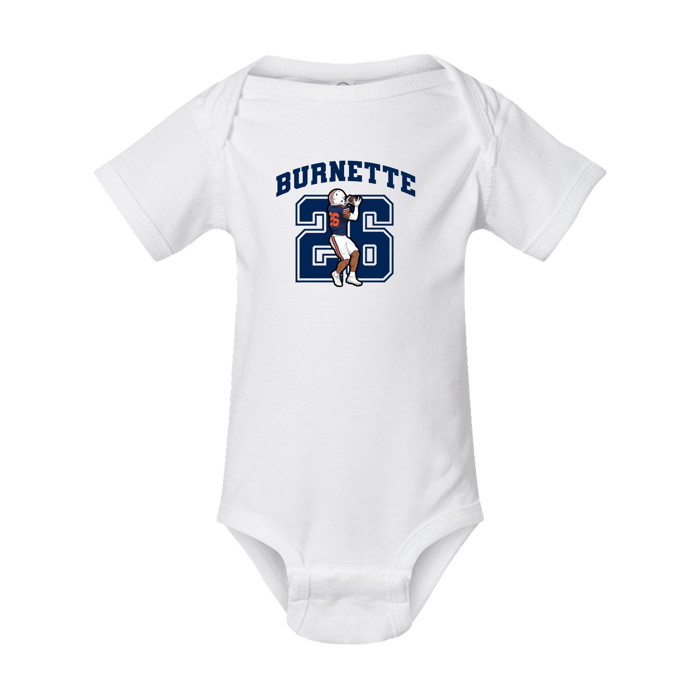 Baby Onesie — Number in White