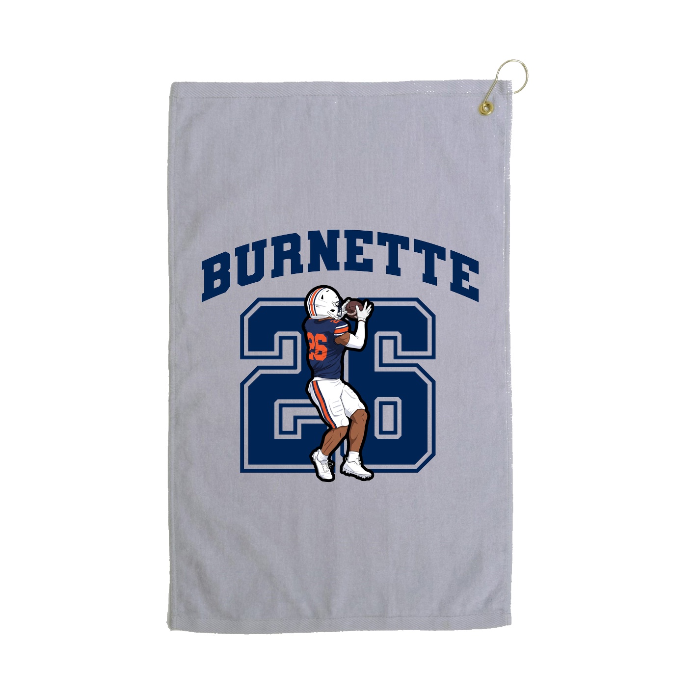 Golf Towel — Number in Grey