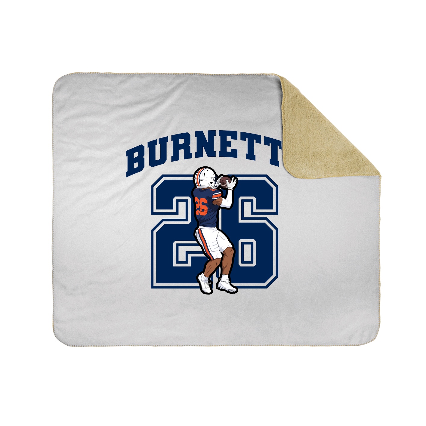 Throw Blanket — Number in White