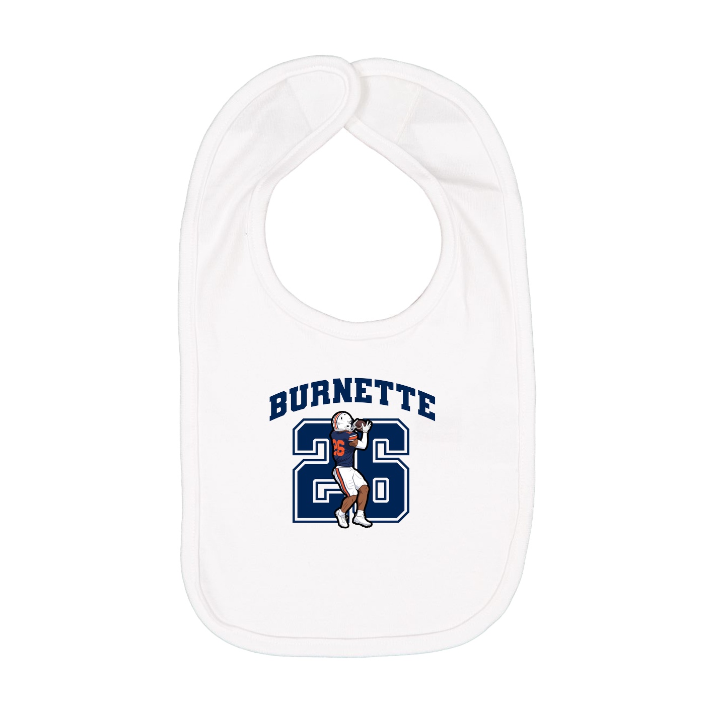 Infant Bib — Number in White