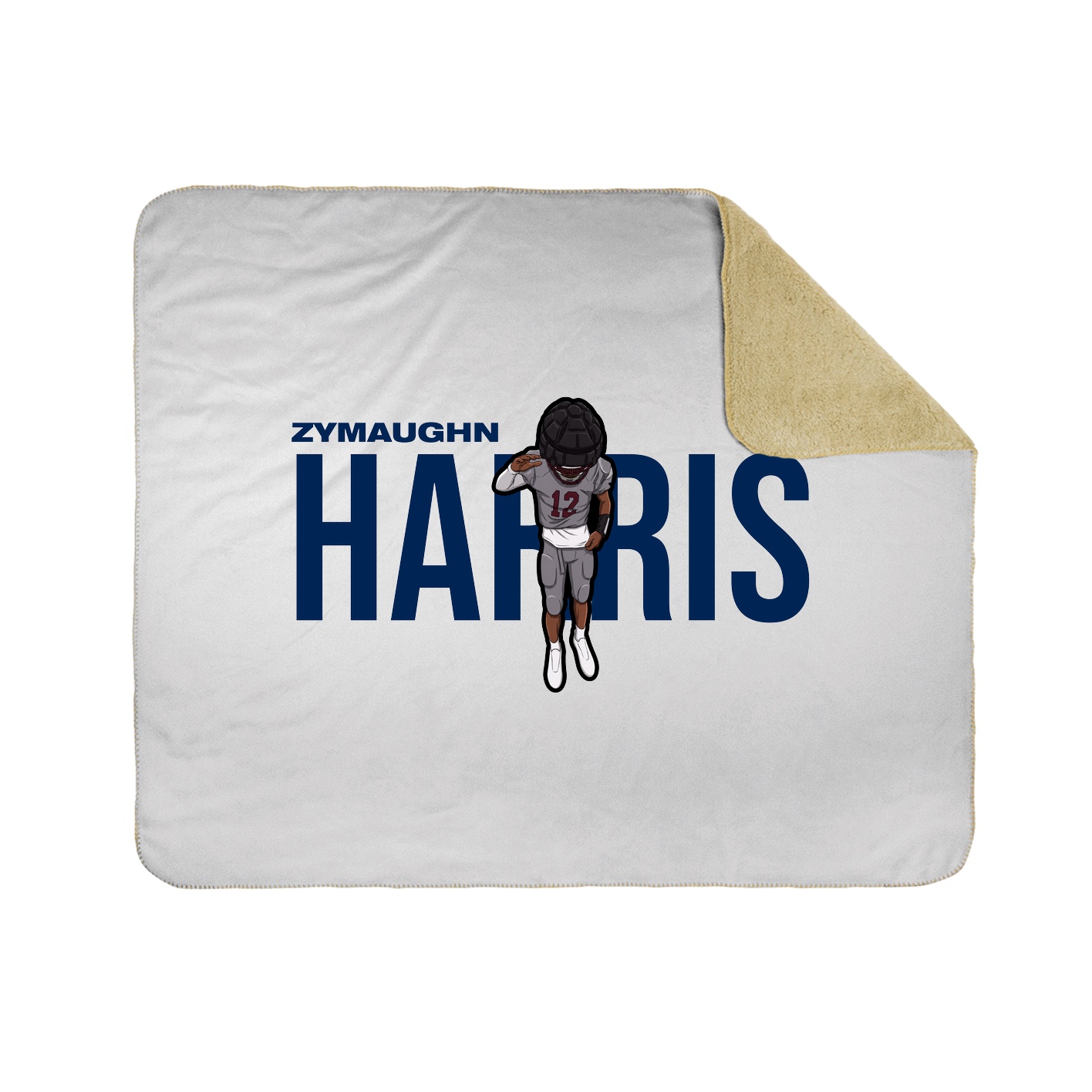 Throw Blanket — Player Name in White