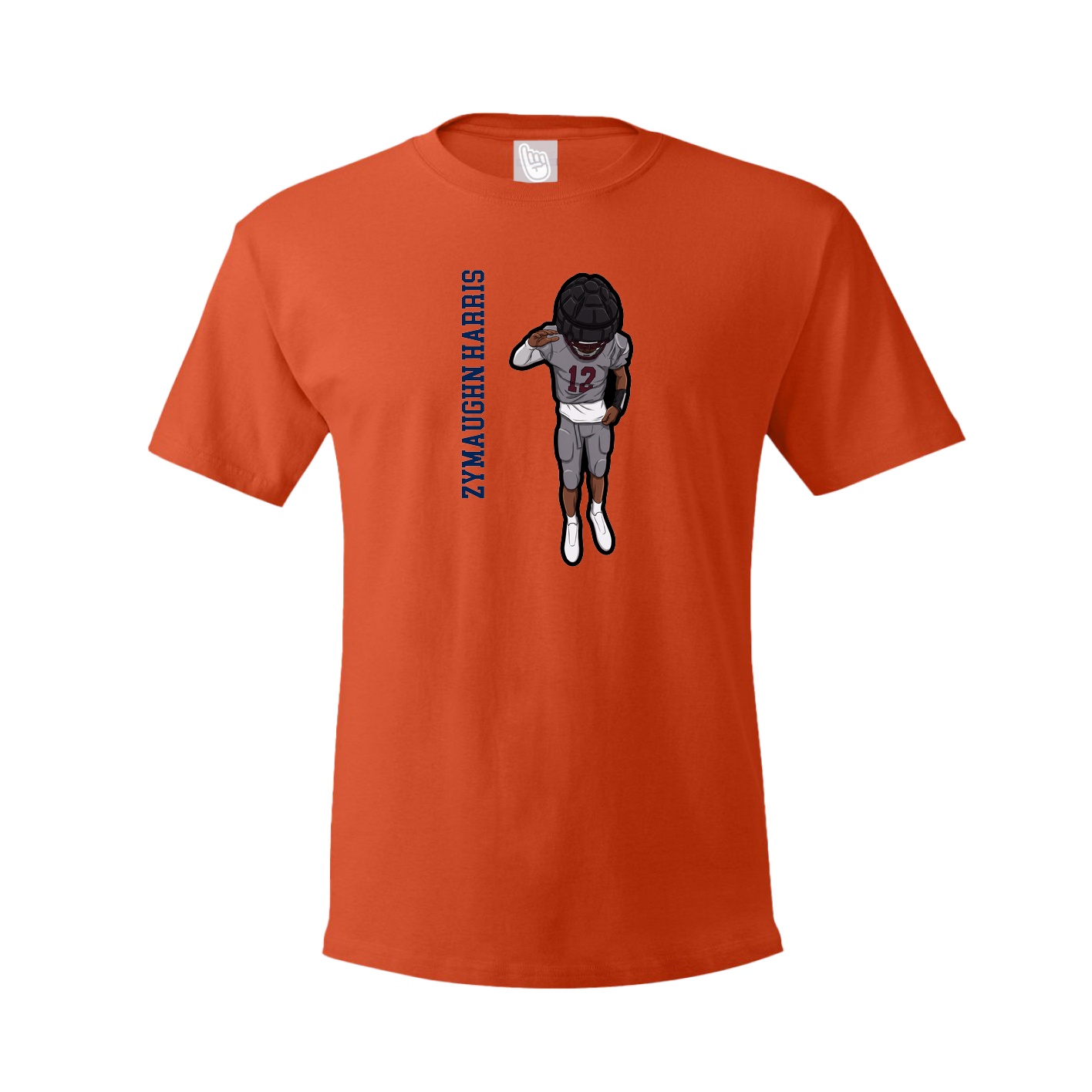 Tee — Name Vertical in Orange