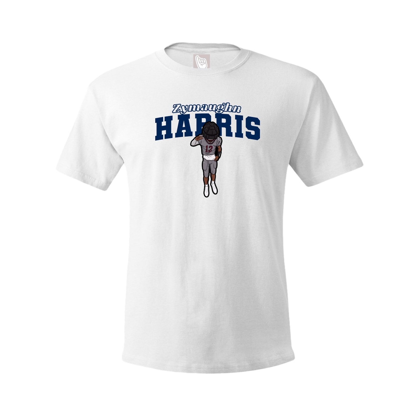 Youth Tee — Name Arch in White