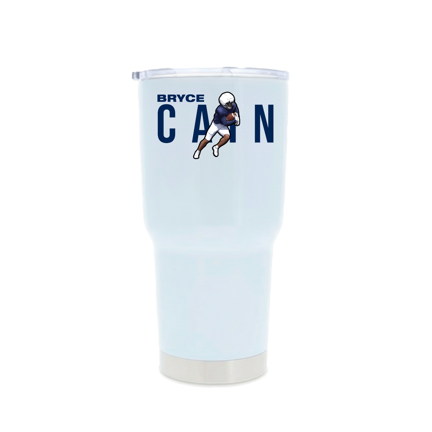 30oz Stainless Steel Tumbler — Player Name in White