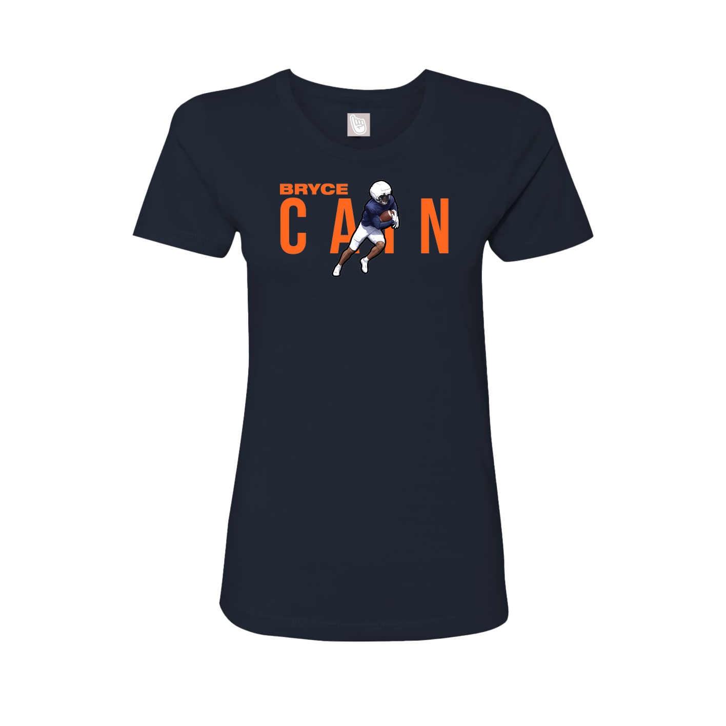 Fitted Women's Tee — Player Name in Navy