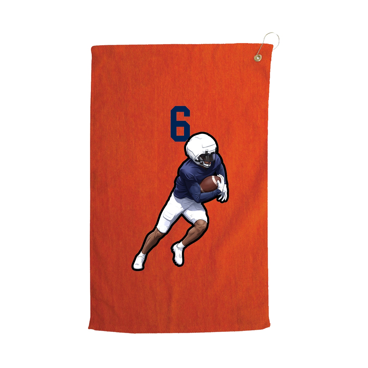 Golf Towel — Number Top in Orange