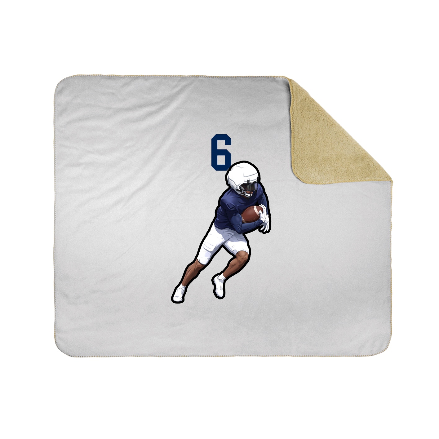 Throw Blanket — Number Top in White