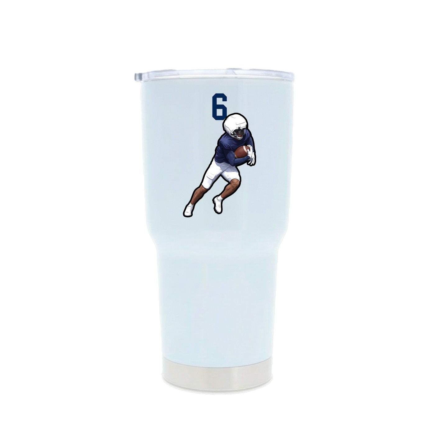 30oz Stainless Steel Tumbler — Number Top in White
