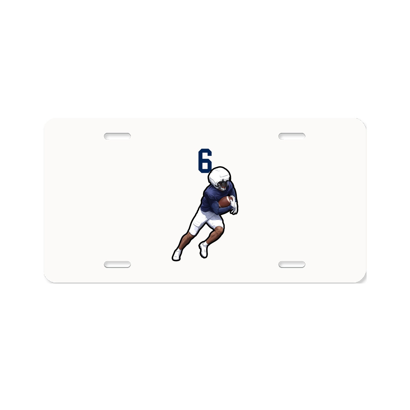 License Plate — Number Top in Classic