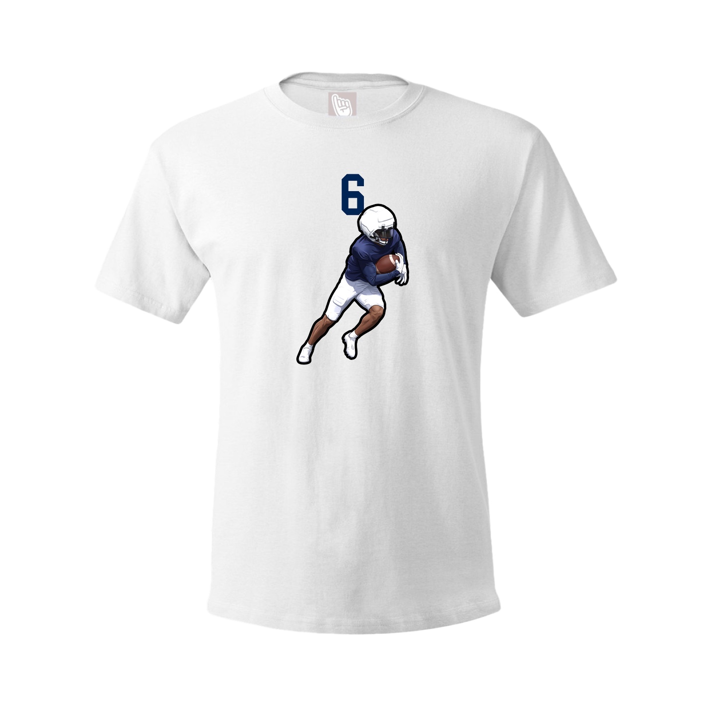 Youth Tee — Number Top in White