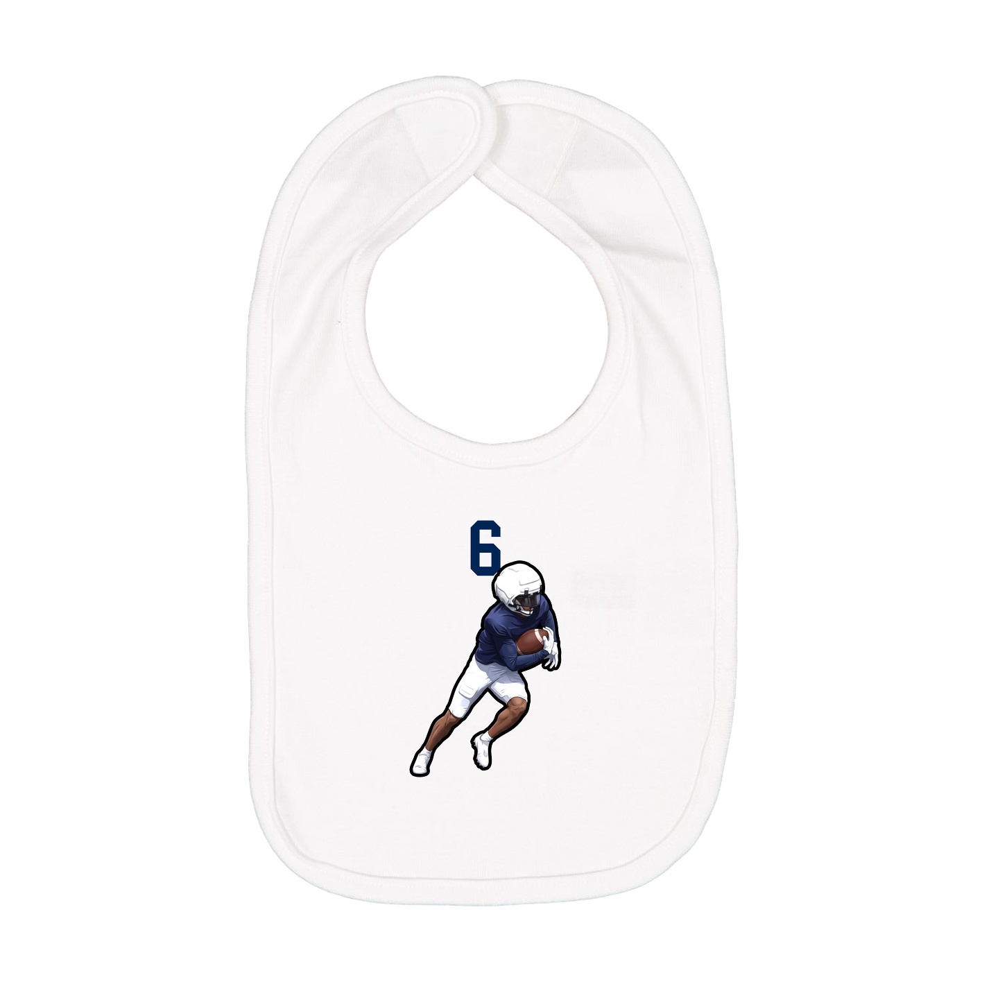 Infant Bib — Number Top in White
