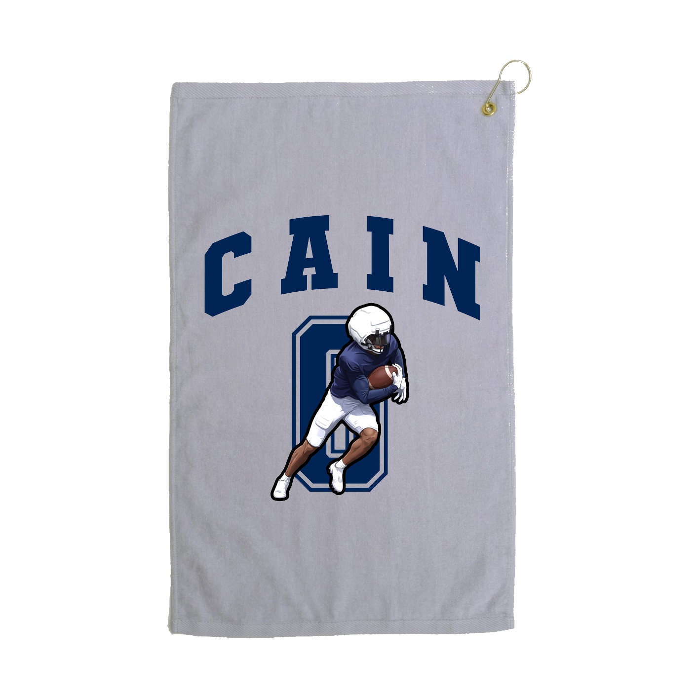 Golf Towel — Number in Grey