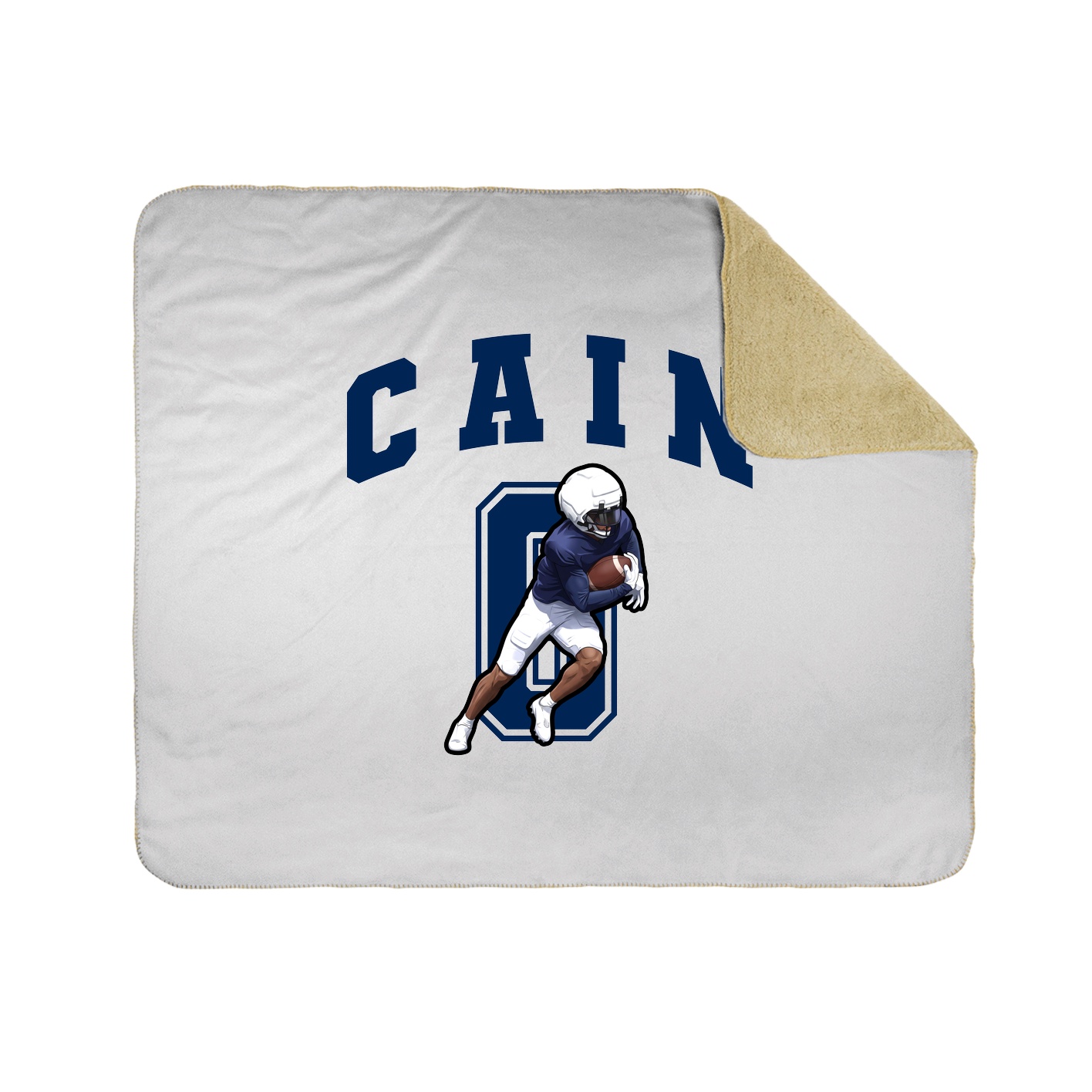 Throw Blanket — Number in White