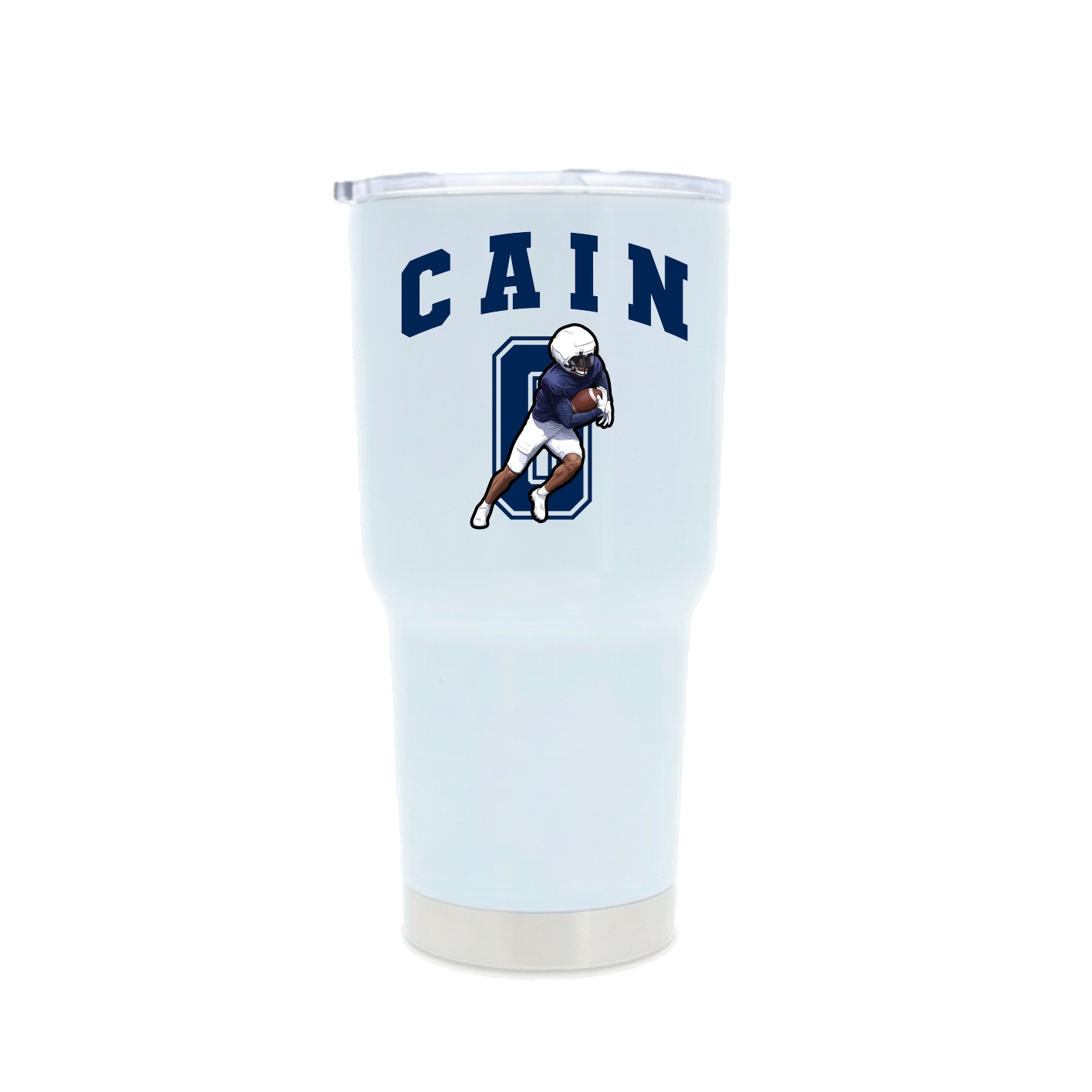 30oz Stainless Steel Tumbler — Number in White
