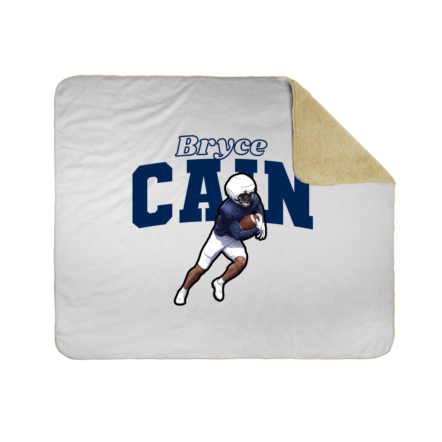 Throw Blanket — Name Arch in White