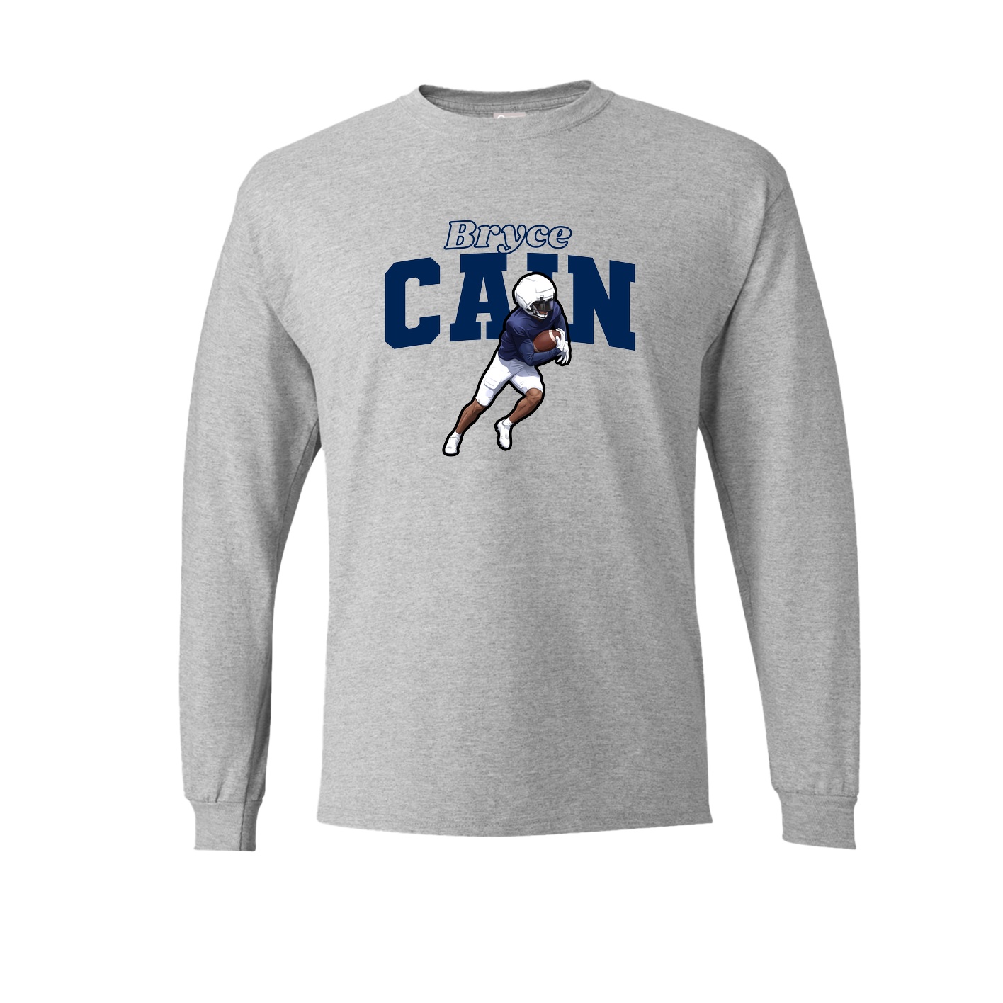 Long Sleeve Tee — Name Arch in Grey
