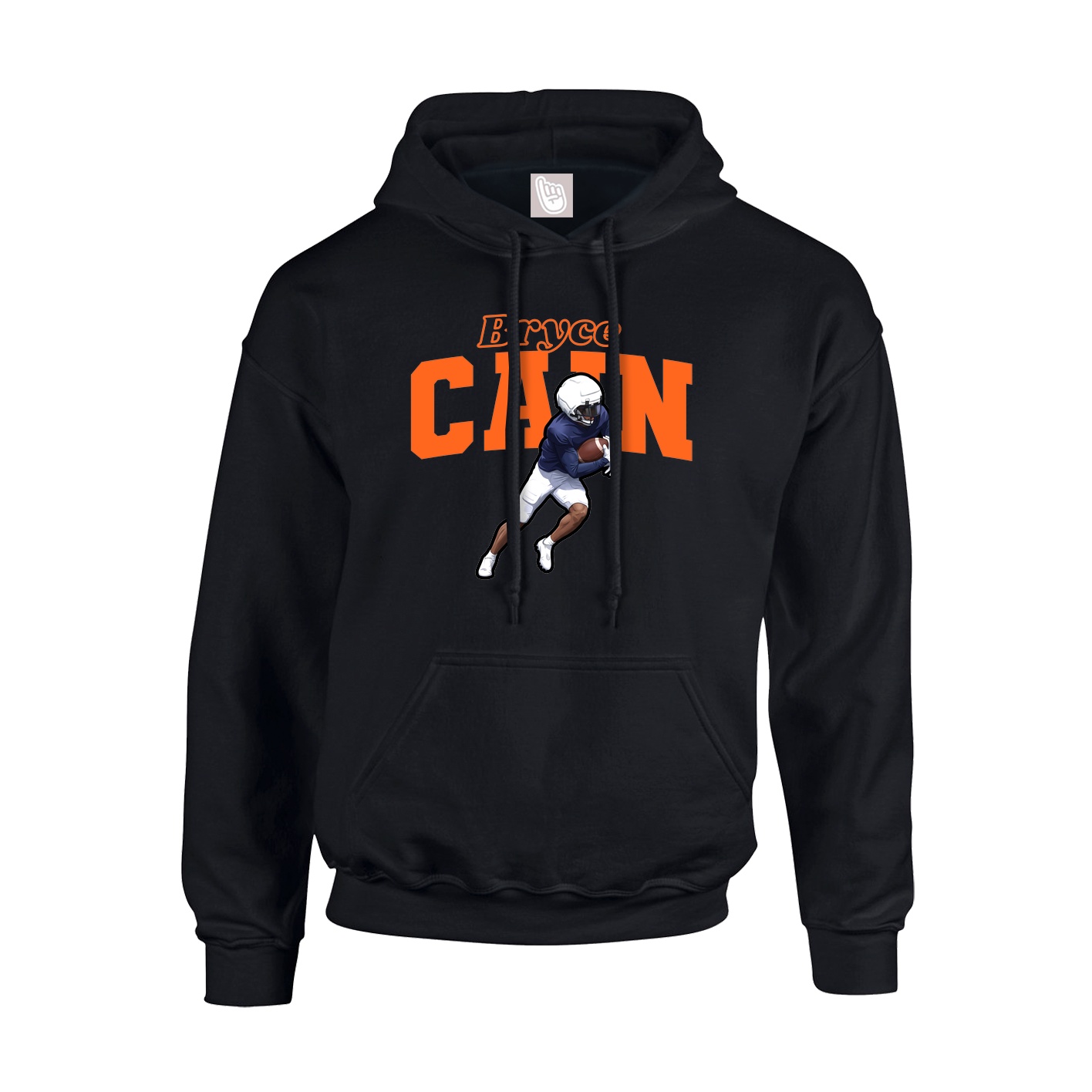 Youth Hoodie — Name Arch in Black