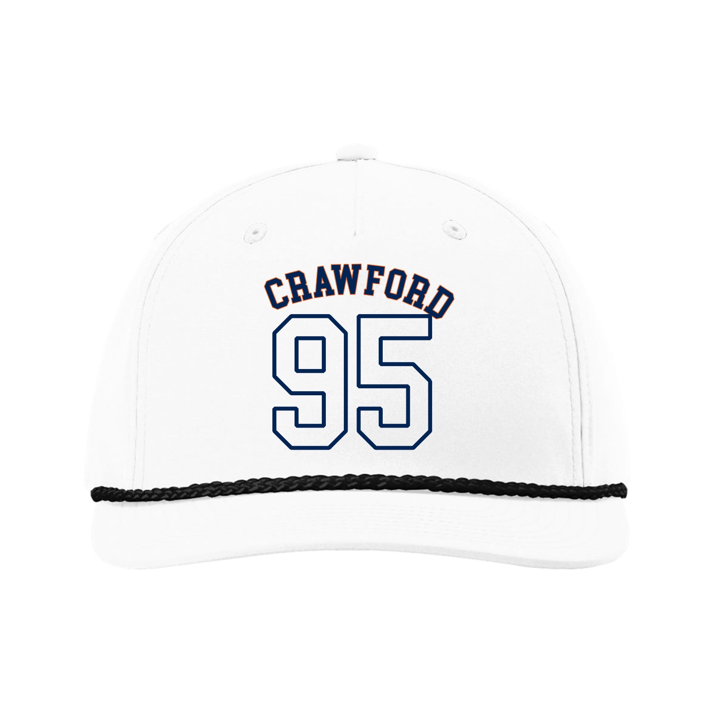 Five-Panel Classic Rope Cap — Shirsey Arch in White