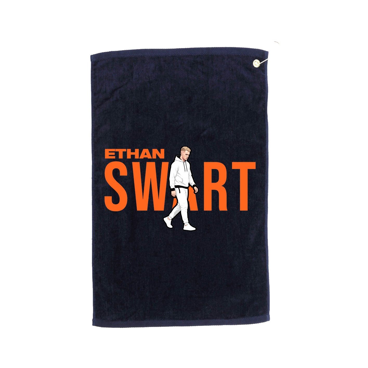 Golf Towel — Player Name in Navy