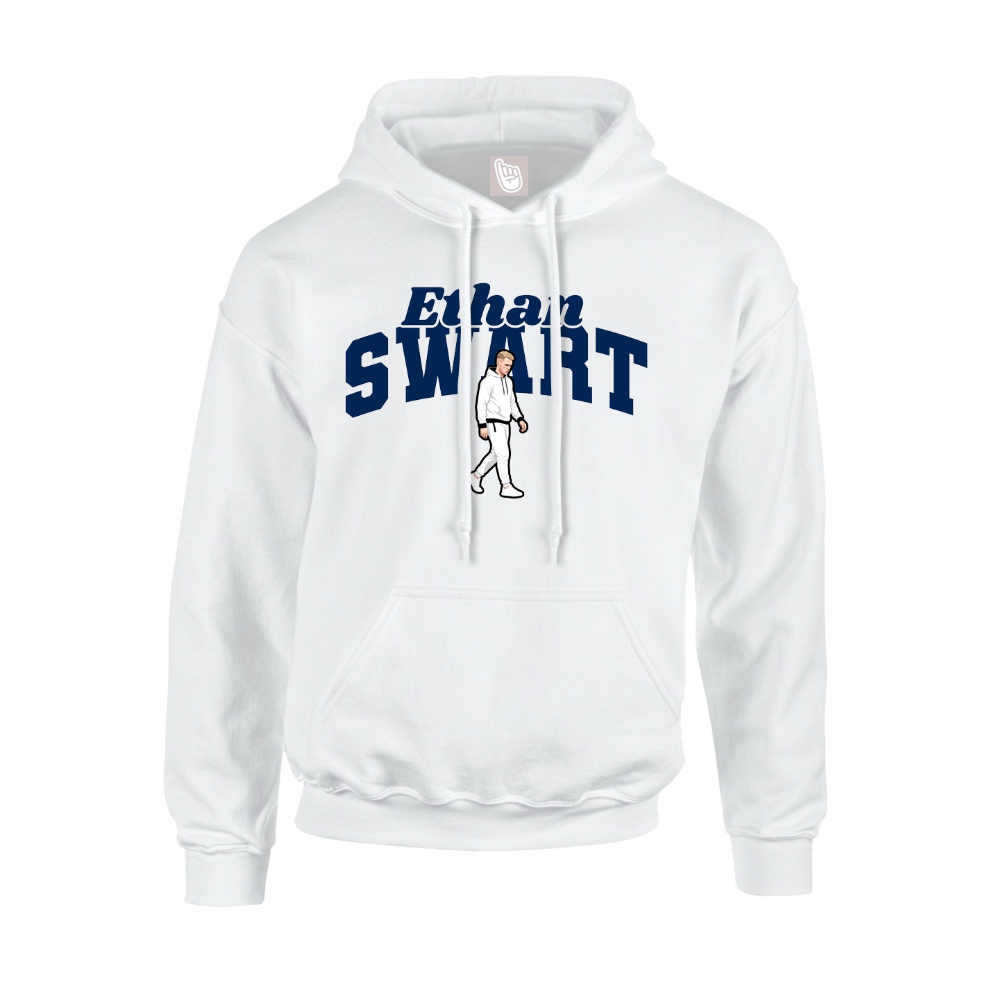 Youth Hoodie — Signature Arch in White