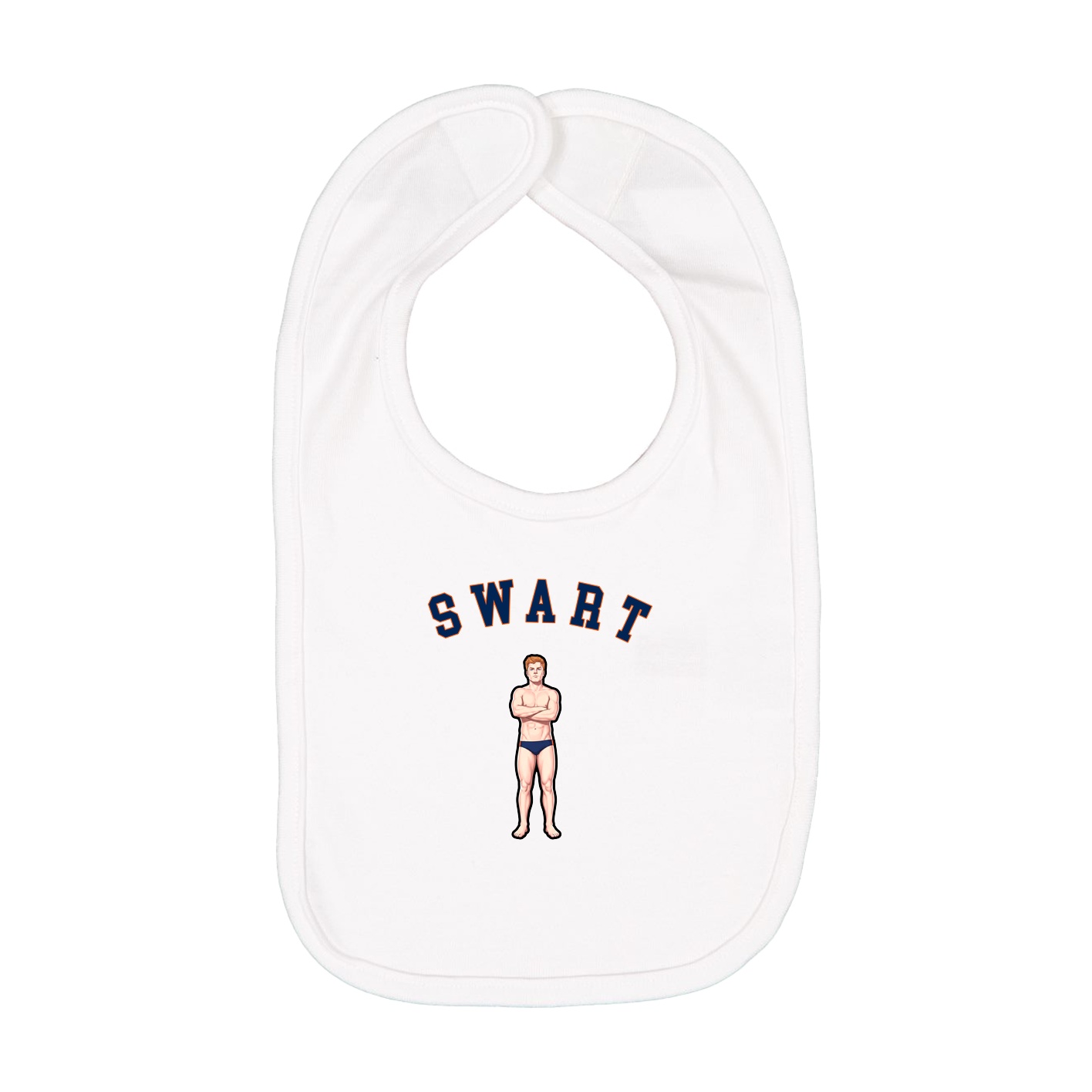 Infant Bib — Shirsey Arch in White