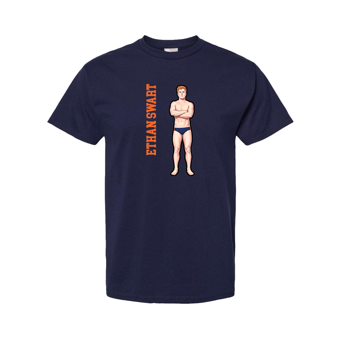 Youth Tee — Name Vertical in Navy