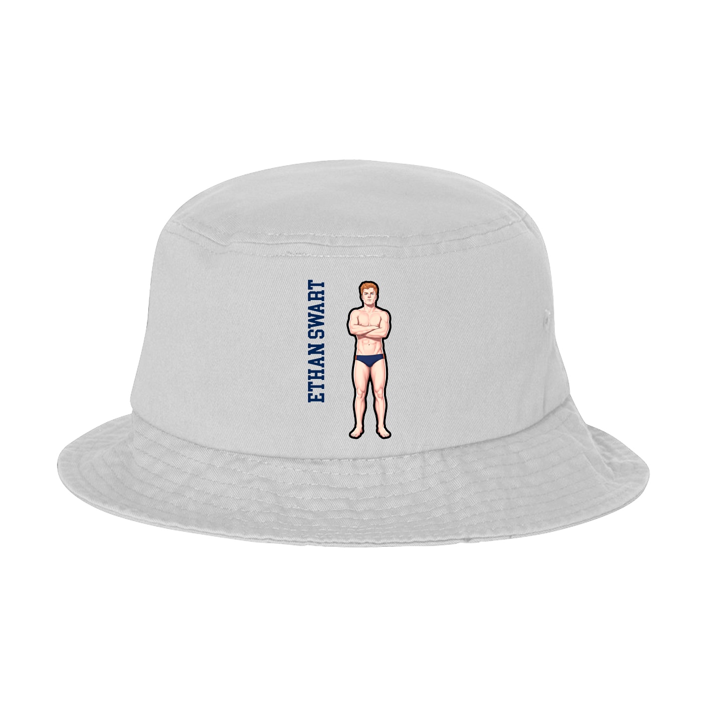 Bucket Cap — Name Vertical in White