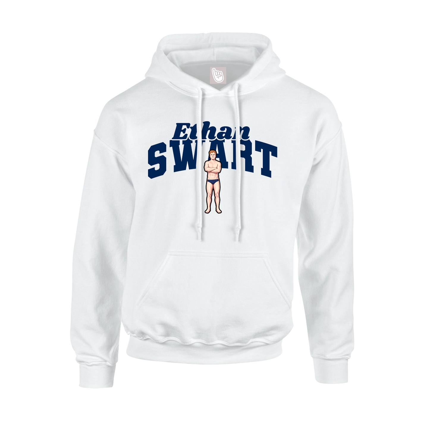 Hoodie — Signature Arch in White