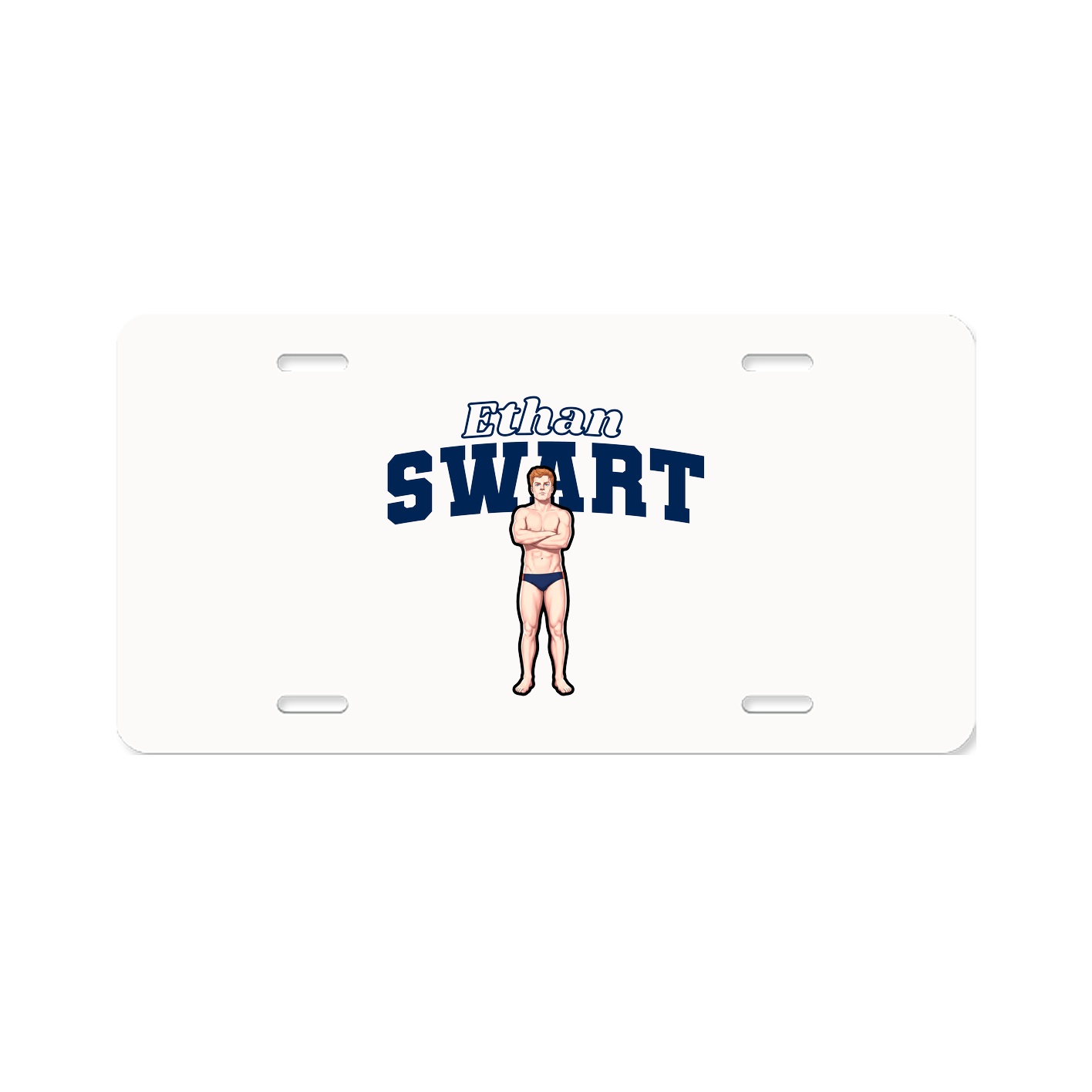 License Plate — Name Arch in Classic