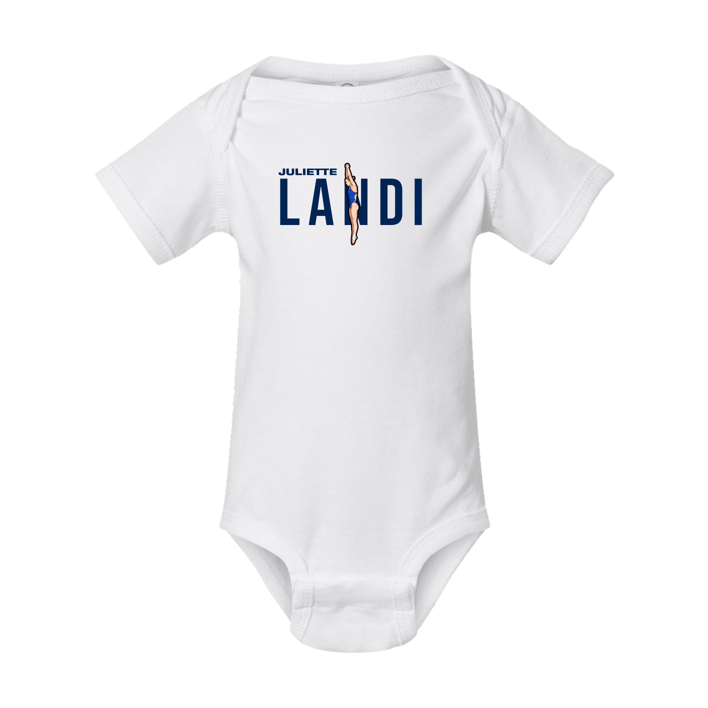 Baby Onesie — Player Name in White
