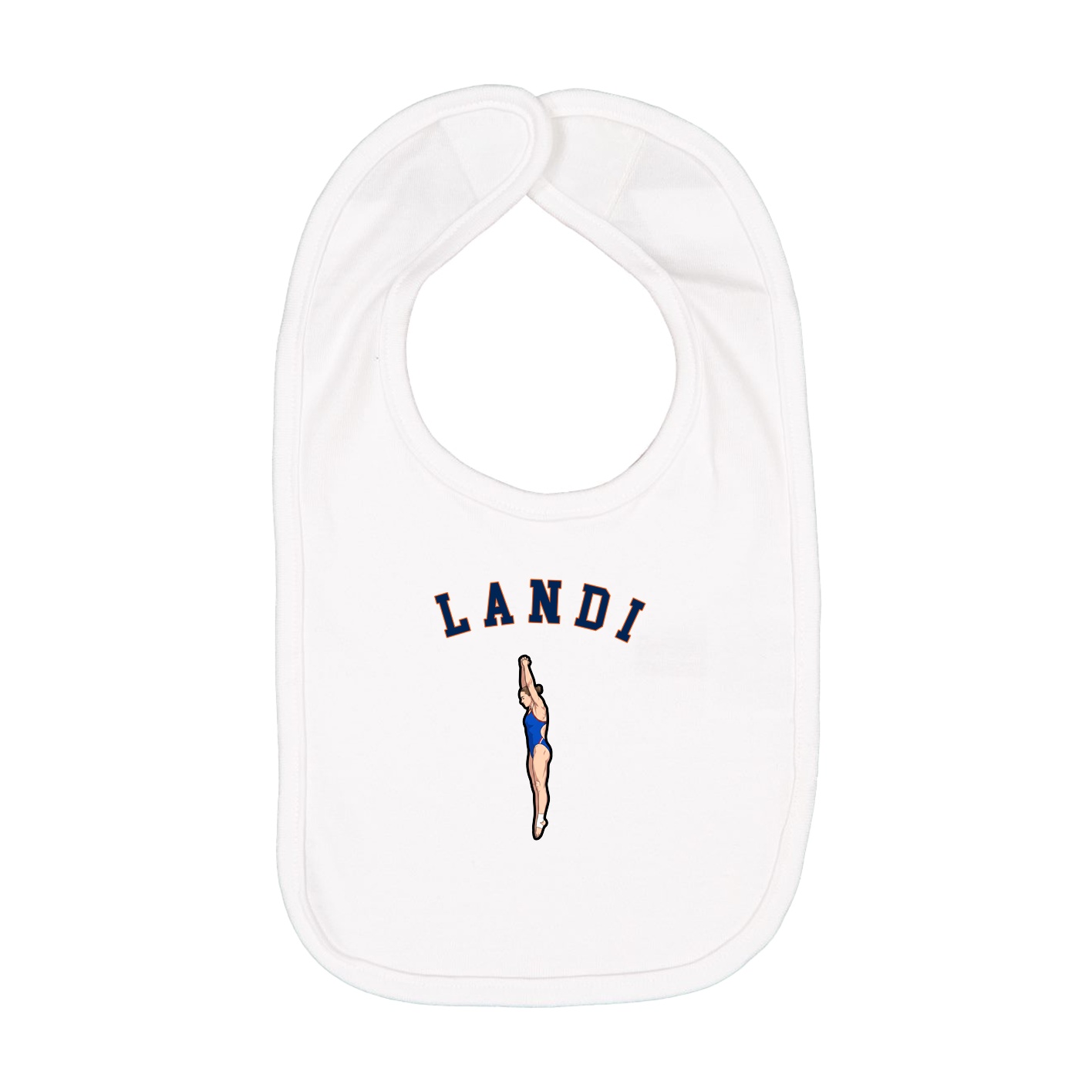Infant Bib — Shirsey Arch in White