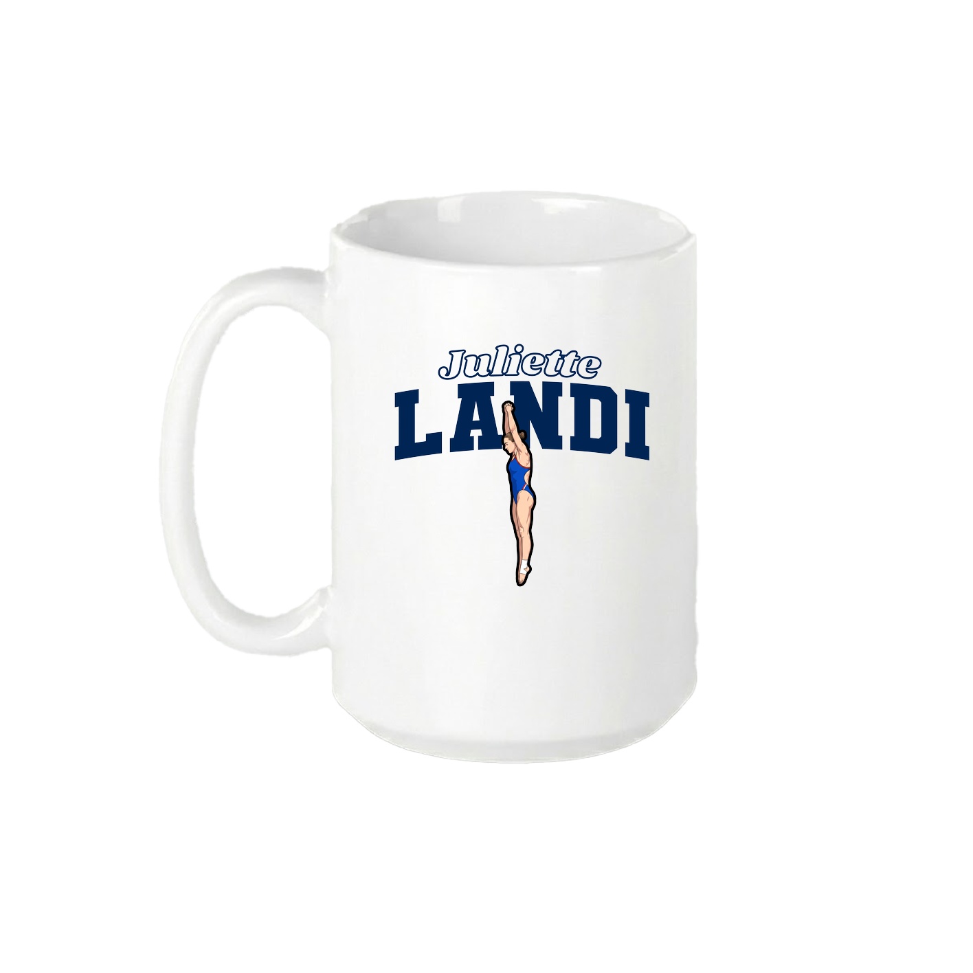 15oz Coffee Mug — Name Arch in White