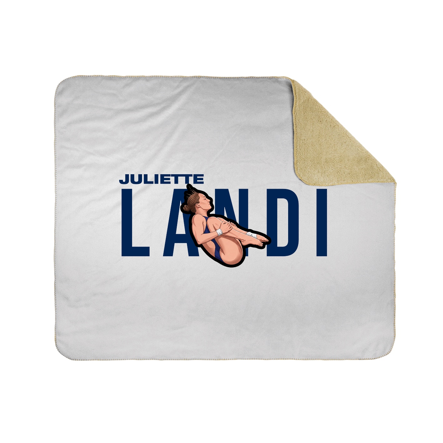 Throw Blanket — Player Name in White