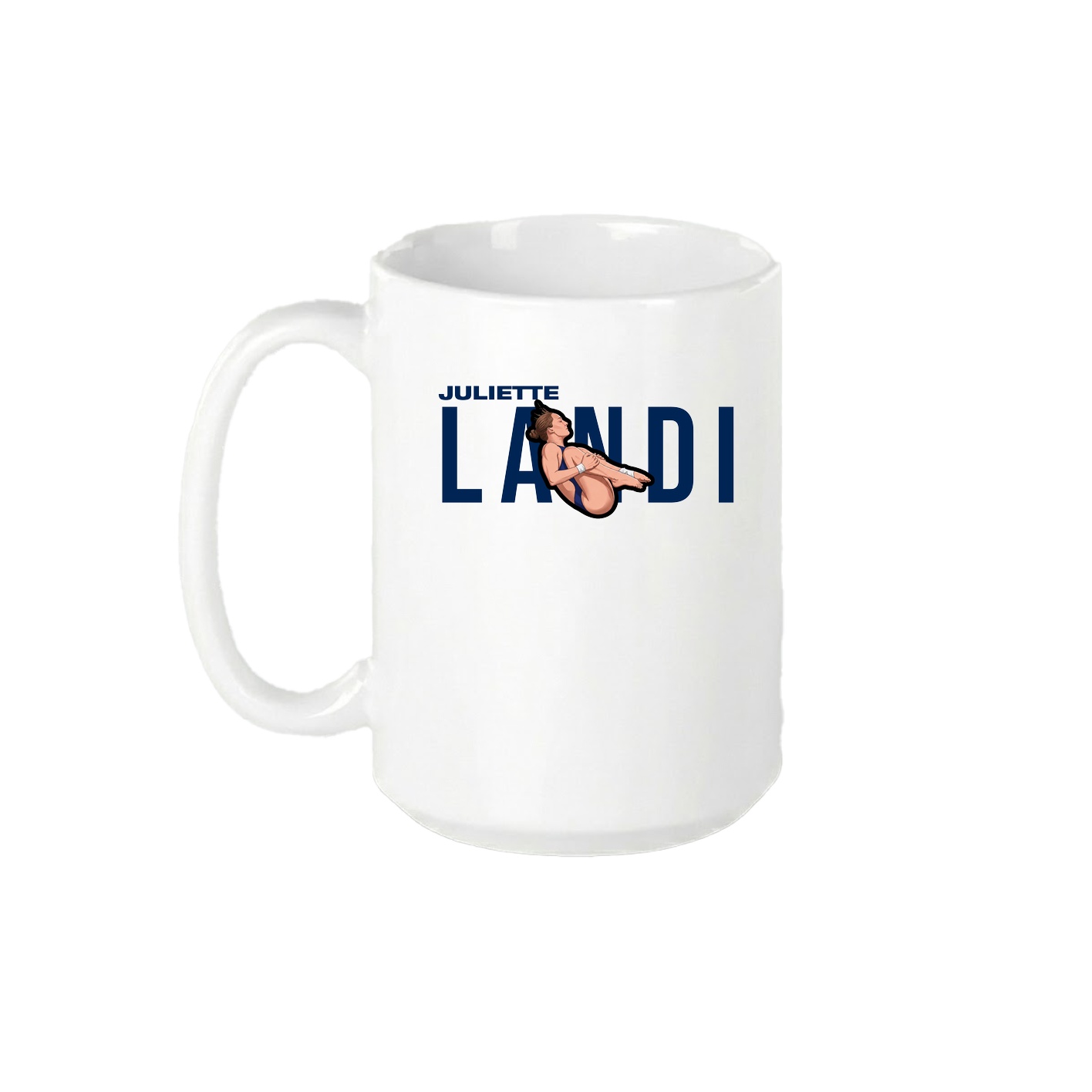 15oz Coffee Mug — Player Name in White