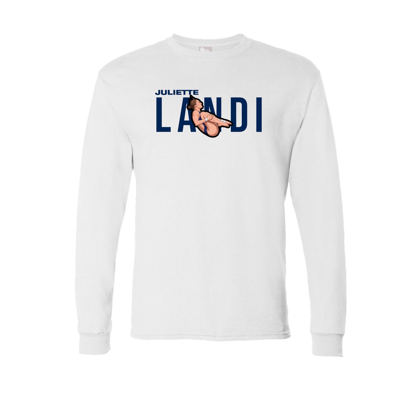 Long Sleeve Tee — Player Name in White