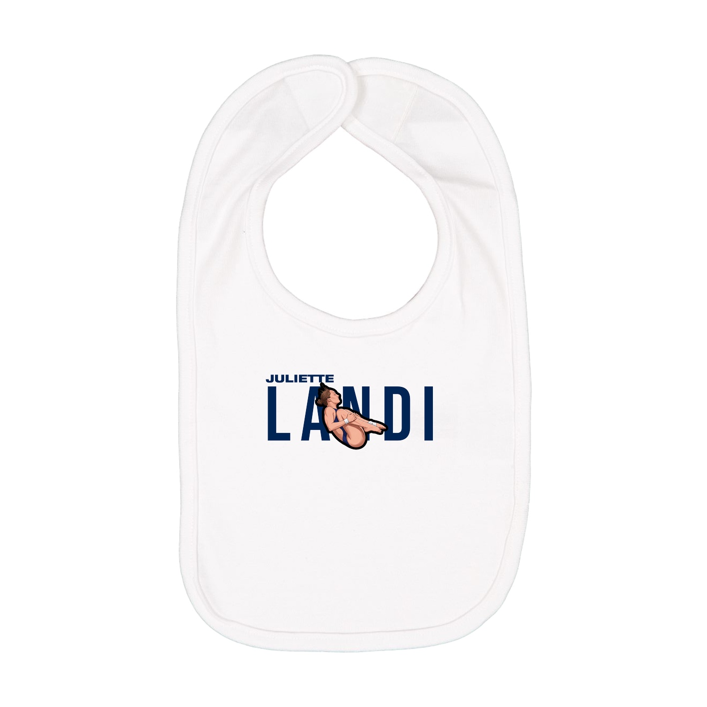 Infant Bib — Player Name in White